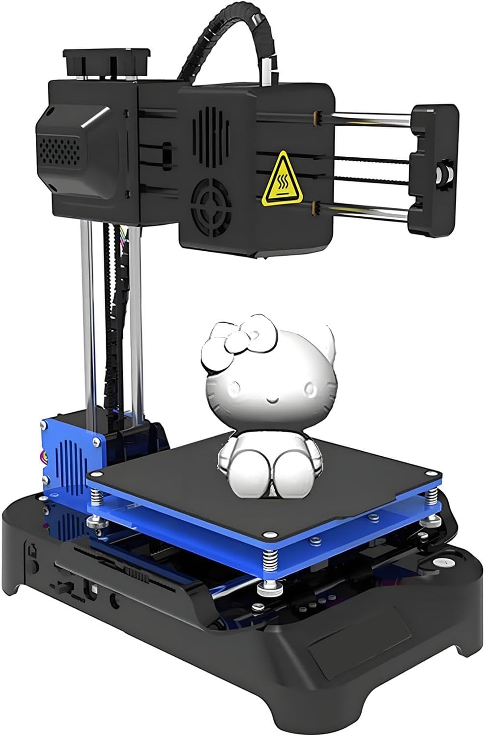 3D Printer Mini Desktop Printing Machine for Kids,100x100x100mm Print Size,with TF Card/USB Connect,Removable Platform,for Beginners,Kids,Student Education Black