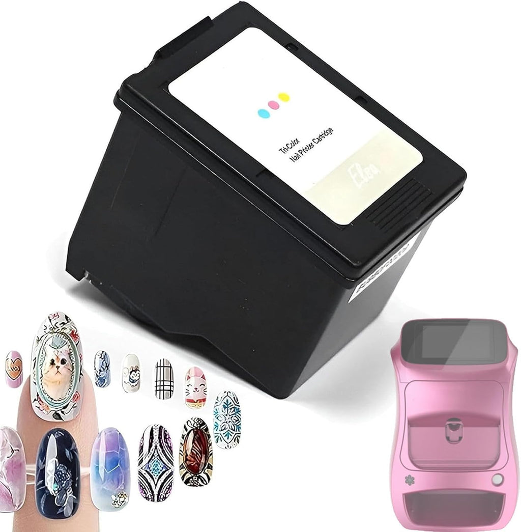Special Inkjet Ink Cartridge for Nail Printer, 3D Color Ink Cartridge with HD Painting for 800 Nails, for Girls' Home Nails Care and Nail Art Equipment Printing Machine Pinkinkcartridge