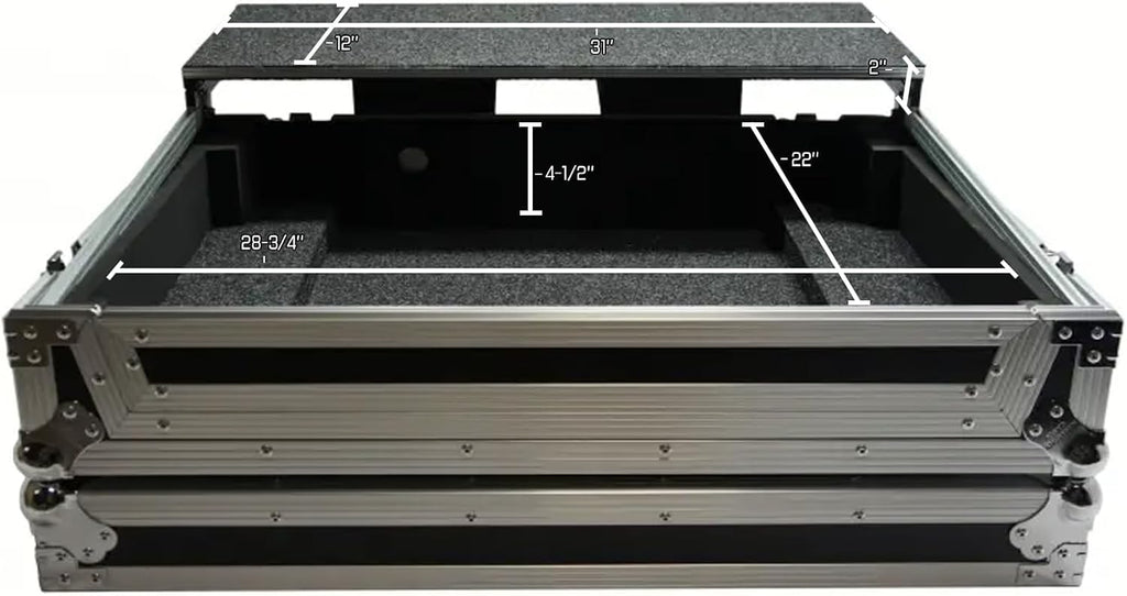 Harmony Audio HCMCX9000LT Flight Glide Laptop Stand DJ Custom Case Compatible with Denon Prime 4