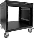 AxcessAbles 8U 19' Homelab Server Rack | 550-LB Capacity | Open Frame with Removable Side Panels | Rolling Rack Cabinet w/Locking 3' Casters | Network, AV & Studio Gear | Includes 5mm & 6mm Screws