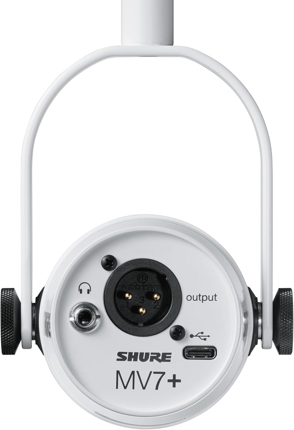 Shure MV7+ Dynamic Microphone – USB-C & XLR Podcast Mic for Streaming, Recording & Broadcasting, OBS Certified, Auto Level Mode, Digital Pop Filter, LED Panel, White