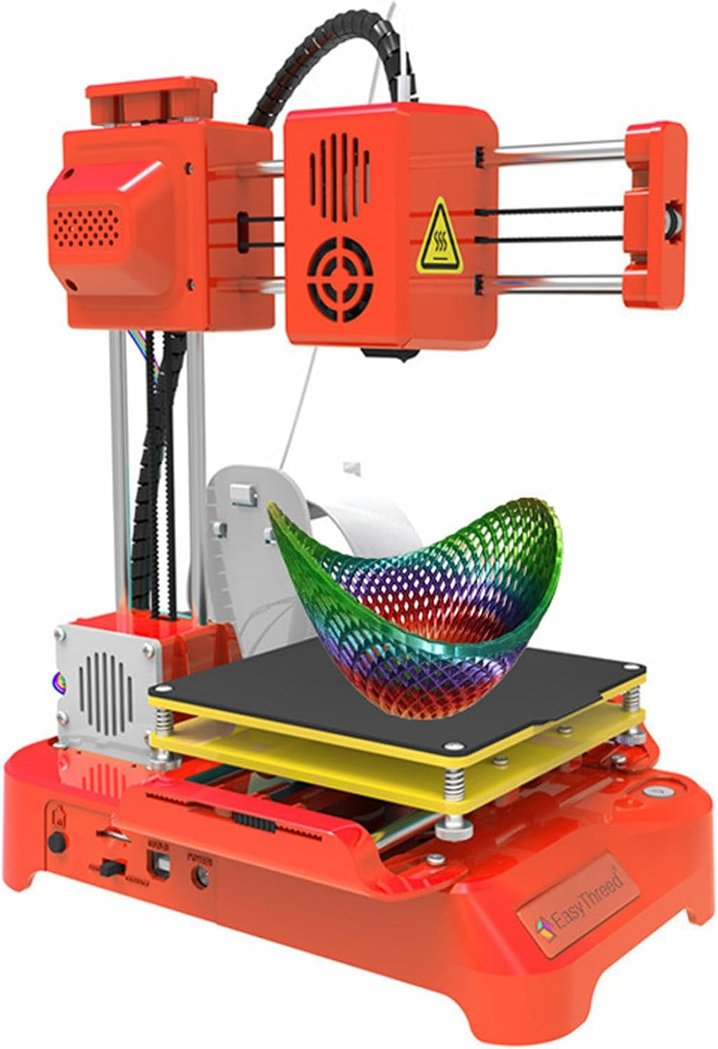 3D Printer Mini Desktop Kit, 3D Printer with Pla Filament Removable Magnetic Plate USB Cable Tf Card Max Printing Speed ??40mm/S, for Beginners Kids Teens