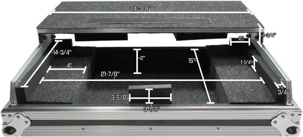 Harmony Audio DJ HCNVLT Flight Glide Laptop Stand Road DJ Custom Case Compatible with Numark NV