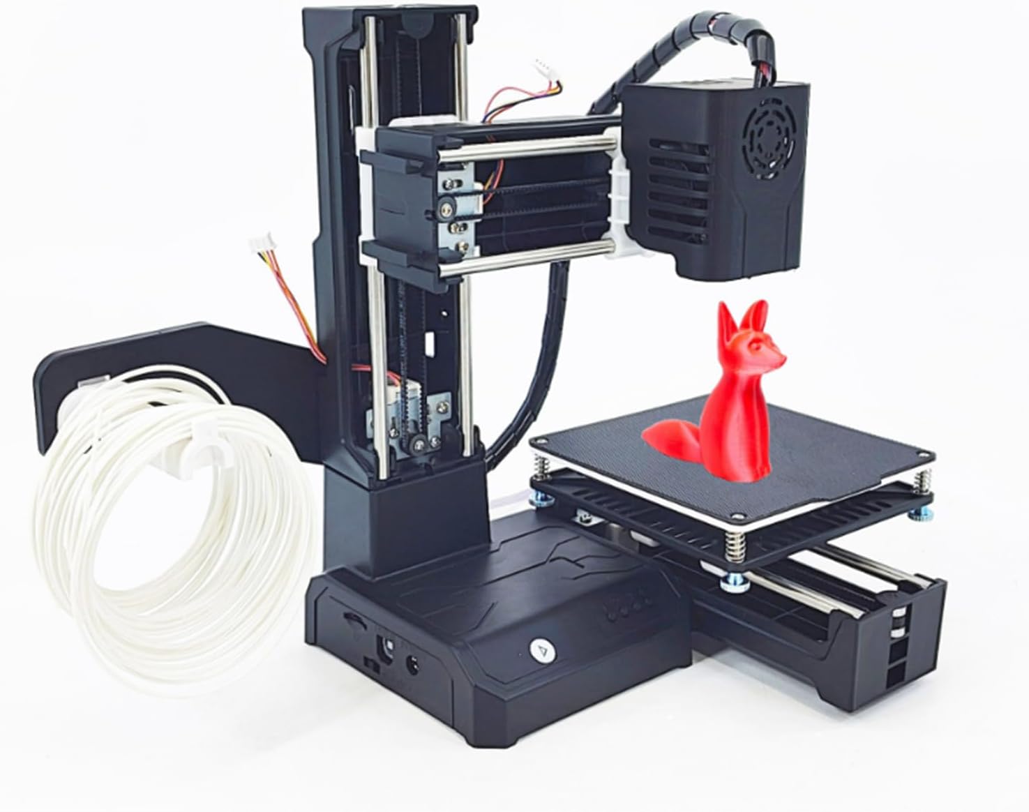 Small 3D Printer with Detachable Magnetic Print Platform, Open Frame, 230°C Direct Extruder, DIY Enthusiasts, for 7 8 10 System, Printing Size 100x100x100mm (US)