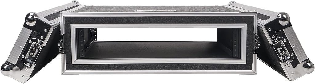 Sound Town Shock Mount 2U ATA Plywood Rack Case with 15' Rackable Depth, 2-Space Size, Pro Tour Grade (STRC-SP2US)