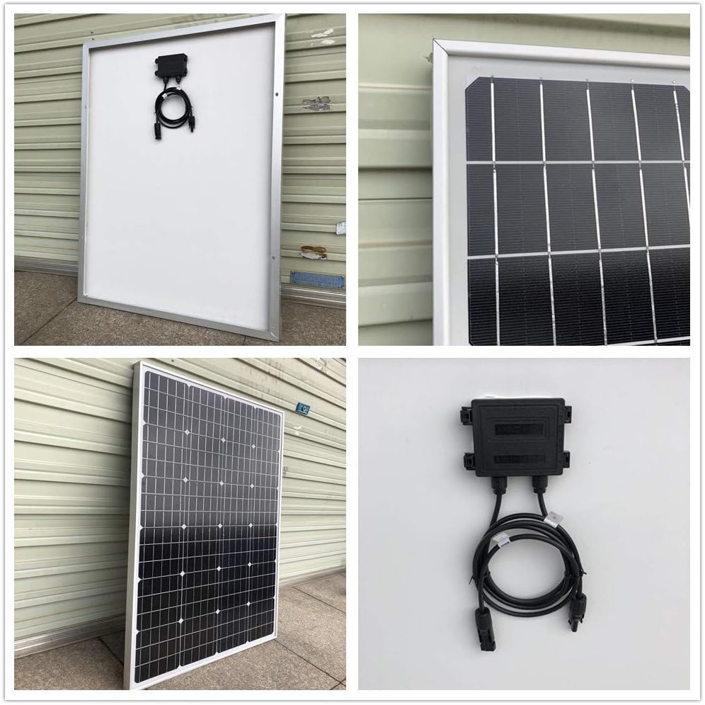 1120W 24V Solar Wind Power Kit Home Off-Grid System for Charging Battery：2X 100AH Lithium Battery + 400W Wind Turbine Generator + 6X 120W Mono Solar Panel+ Charge Controller + 3000W Inverter