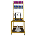 3D Printer Stand Double Layer 3D Printer Filament Storage Rack, Spools Holder Racks, Mobile Printer Table with Wheels for Studio Office Storage and Organization (Gold)