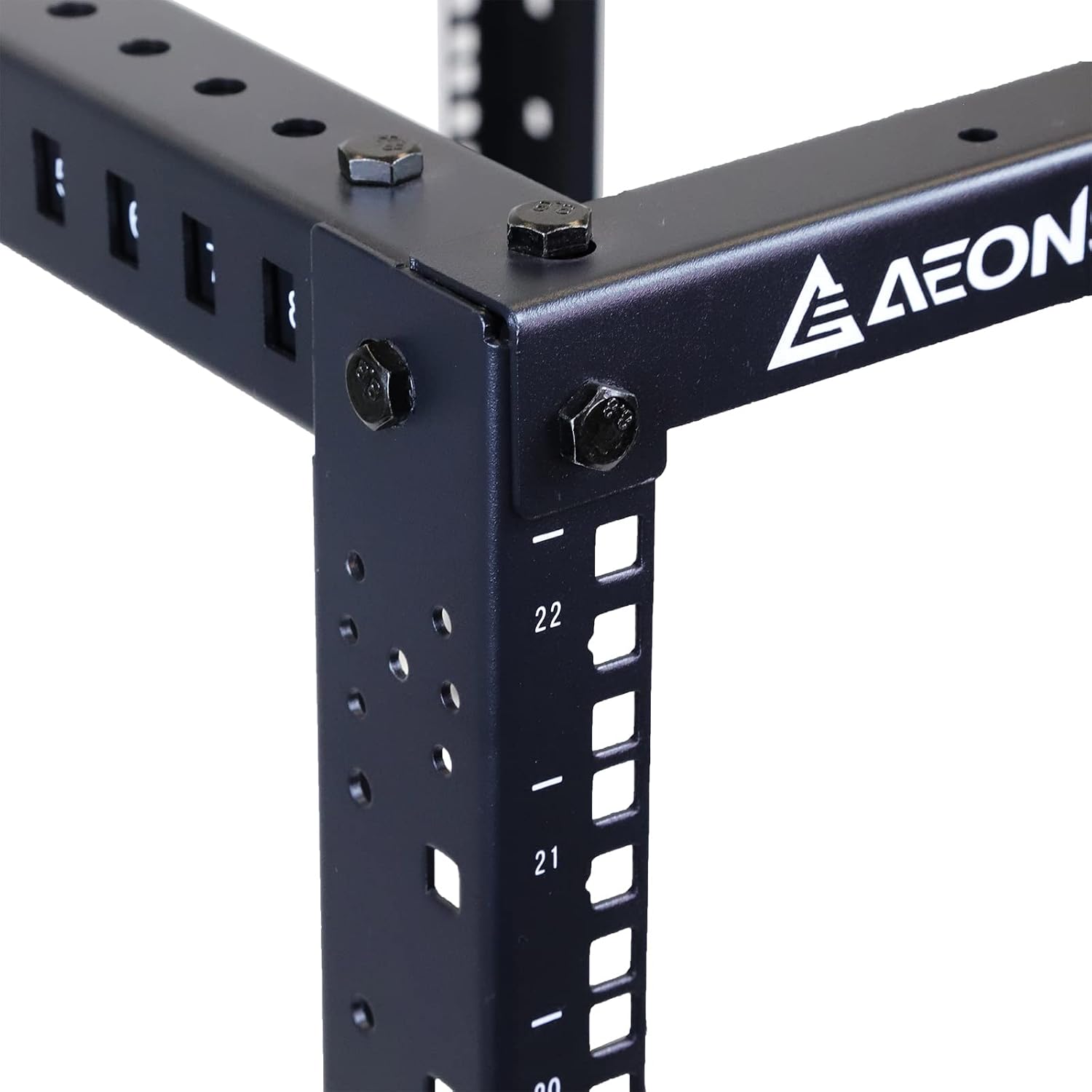 AEONS 27U 4-Post IT Open Frame Server Rack 19 Inch Depth-Adjustable (22' to 40') Network Equipment AV Gear w/Casters and Cable Management