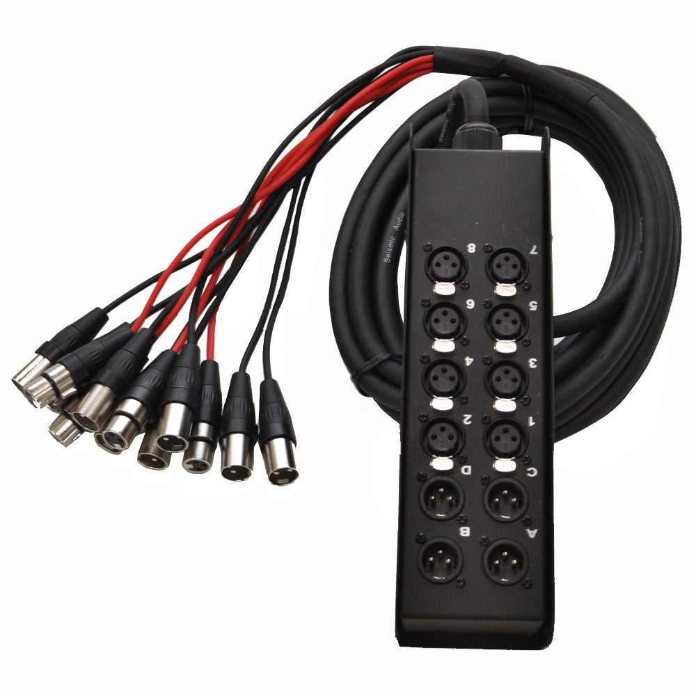 Seismic Audio SACB-8x4x25 8-Channel XLR Low Profile Circuit Board Snake Cable, 25-Feet