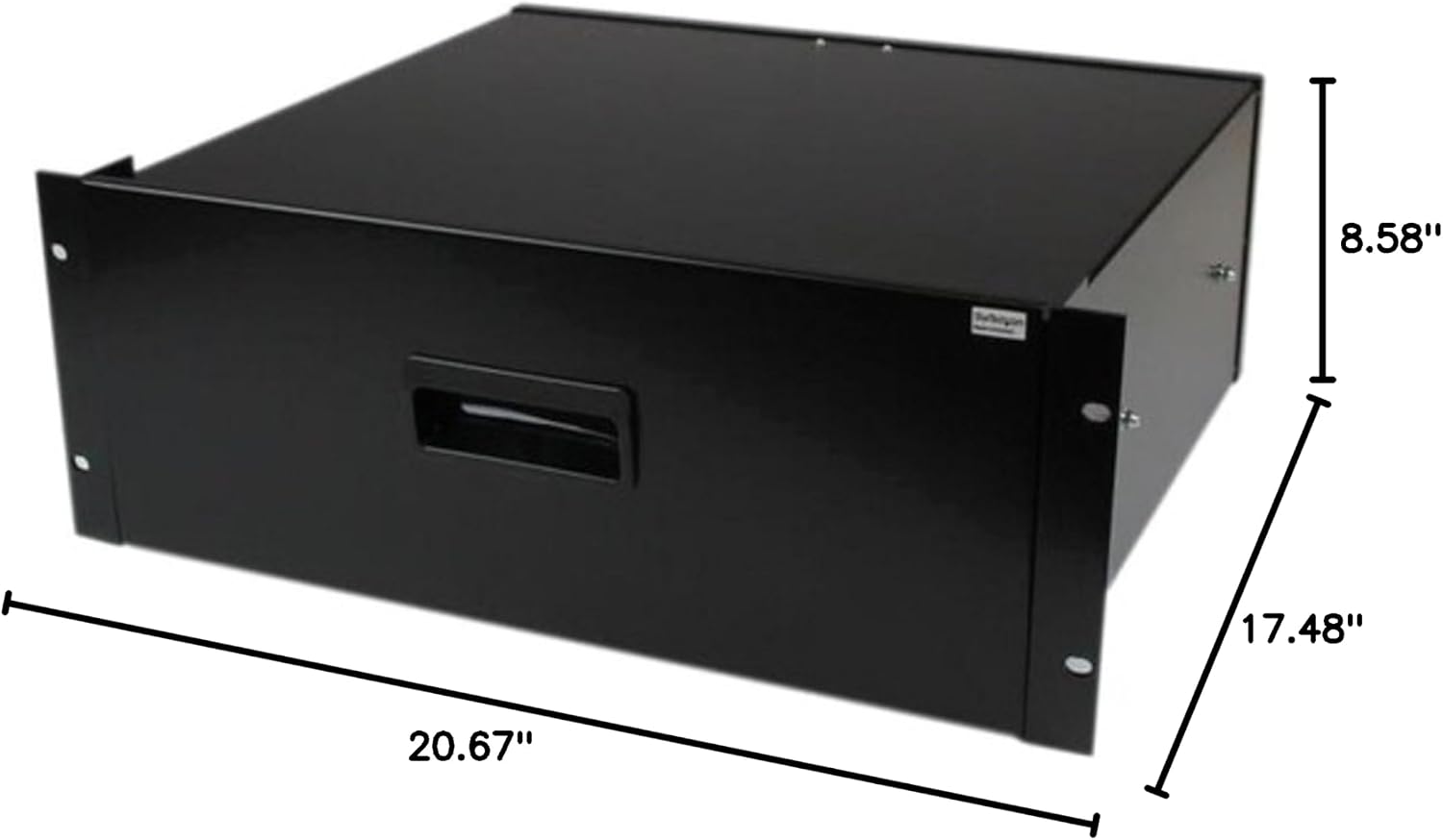 StarTech.com 4U Rack Mount Drawer - 55 lb (25 kg) - 4U Steel Storage Rack Drawer for 19' AV / Sever / Network Equipment Rack or Cabinet (4UDRAWER) Black