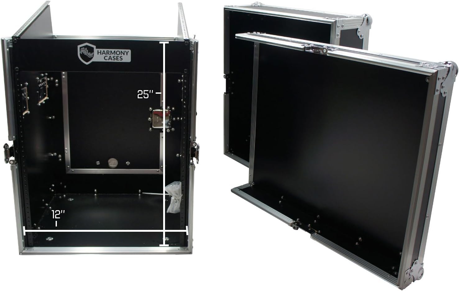 Harmony Audio Case HCM12U DJ Pro Audio 10U Slant Top 14U Vertical Mixer Rack Case