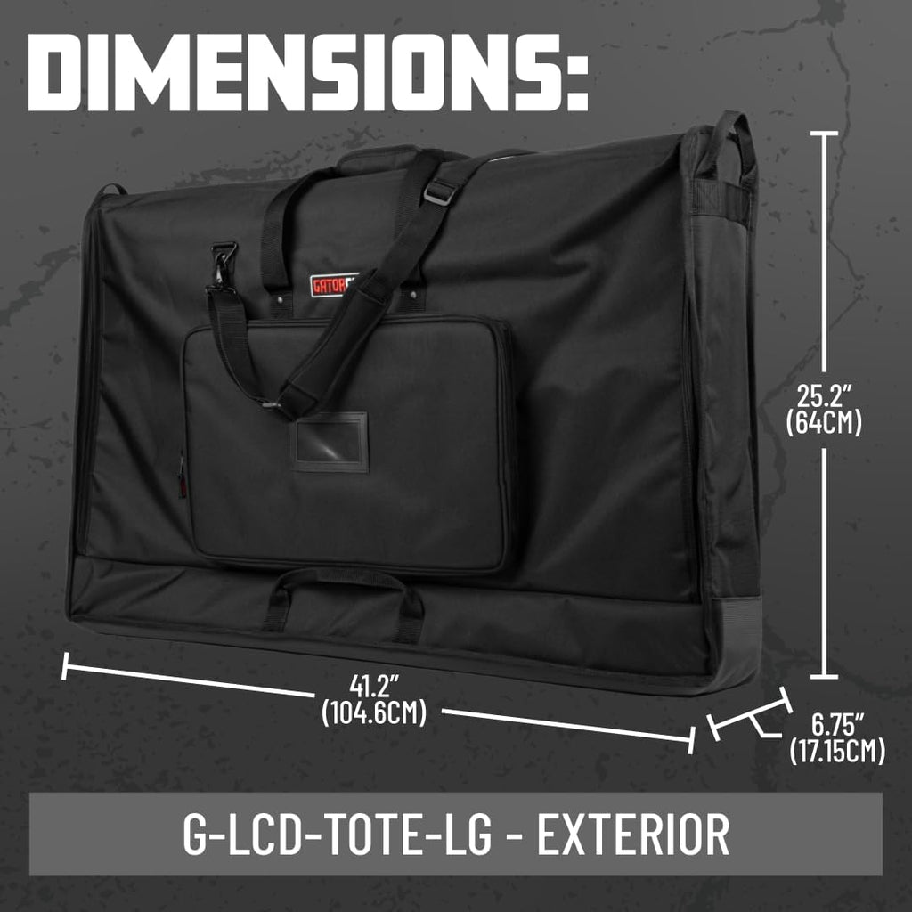 Gator Cases Padded Nylon Carry Tote Bag for Transporting LCD Screens, Monitors and TVs, 40' - 45' screen Size (G-LCD-TOTE-LG)