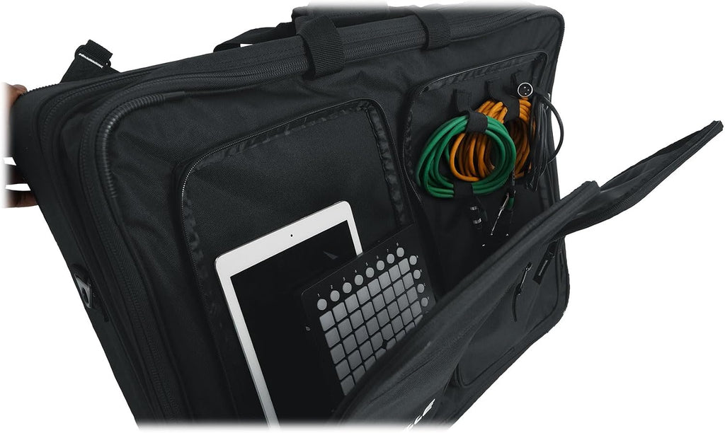 Rockville BP-MIX2621 Padded Mixer Bag Semi-Rigid, Interior Straps, 26'x21'x8.5', 7 Dividers, 7 Compartments, For DJs, Live Sound, and Studio Use