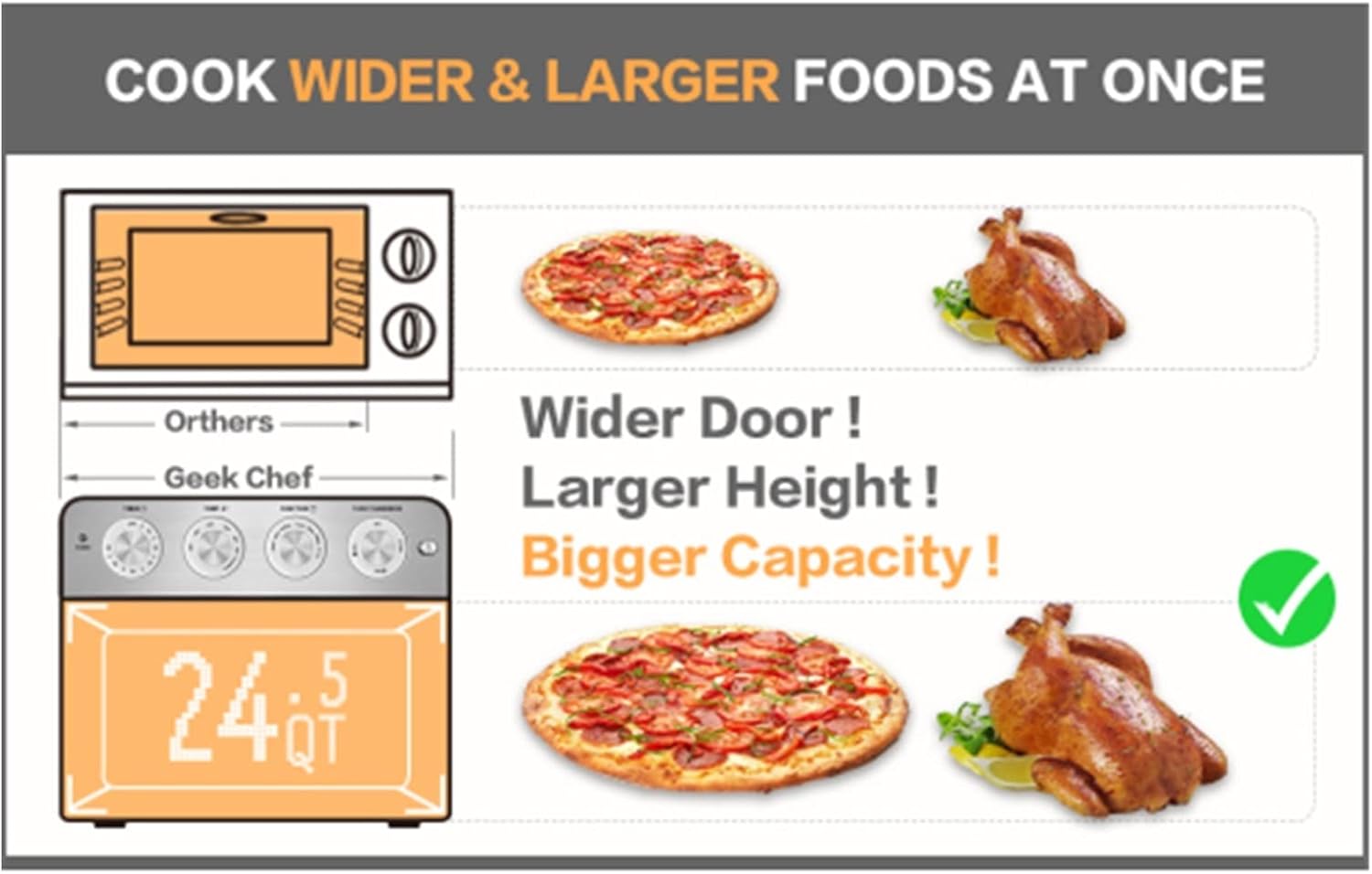 air fry Air Fryer, 6 Slice 26QT/26L Air Fryer Fry Oil-Free, Extra Large Toaster Oven Combo, Air Fryer Oven, Roast, Bake, Broil, Reheat, Convection Countertop Oven, Accessories Included, Stainless St