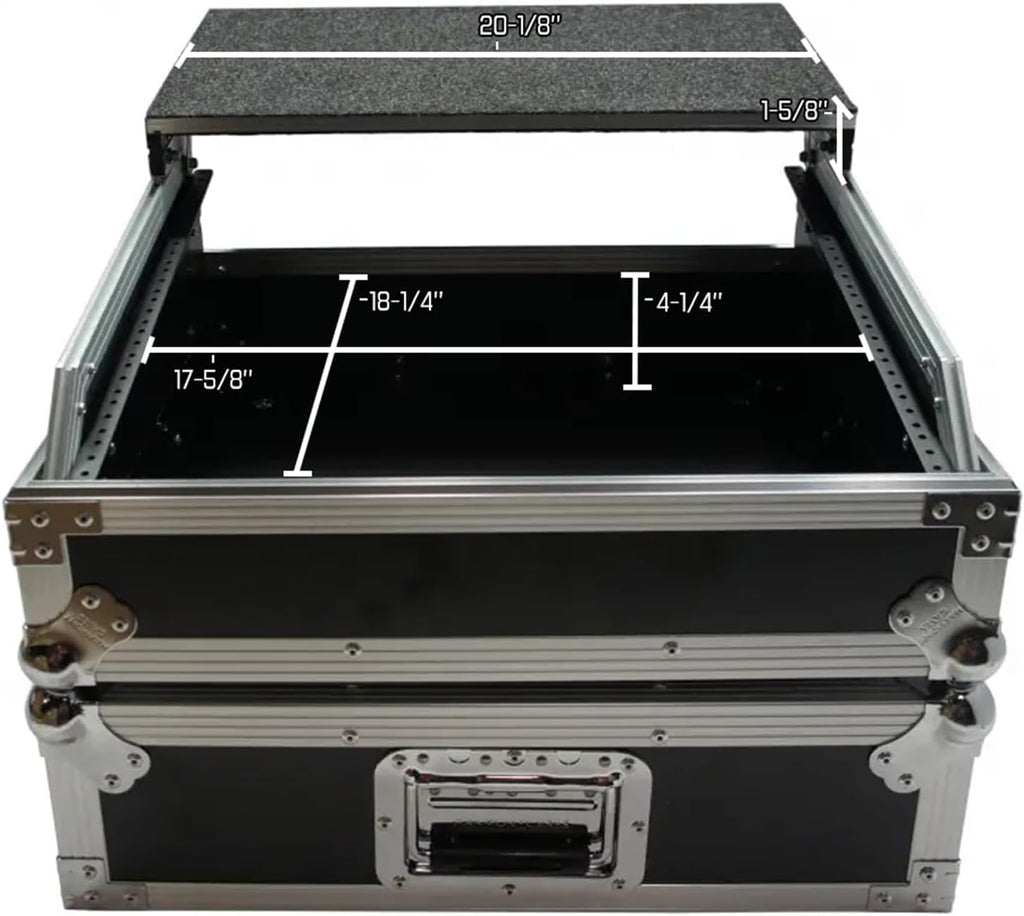 Harmony Audio HC19MIXLT Flight 11U Universal 19' Mixer Glide Laptop Stand Custom Case