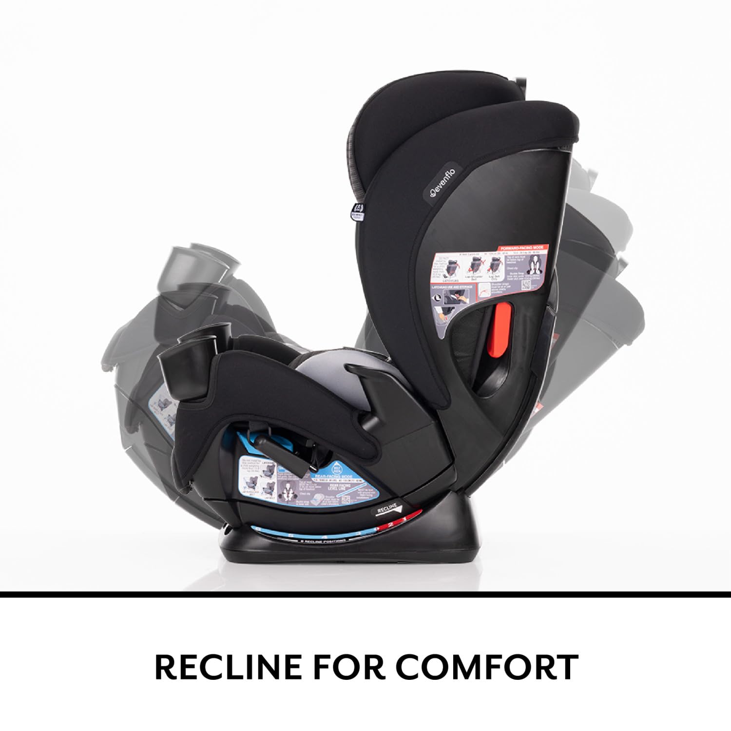 Evenflo All4Stages Slim 4-in-1 Convertible Car Seat (Tybee Black)