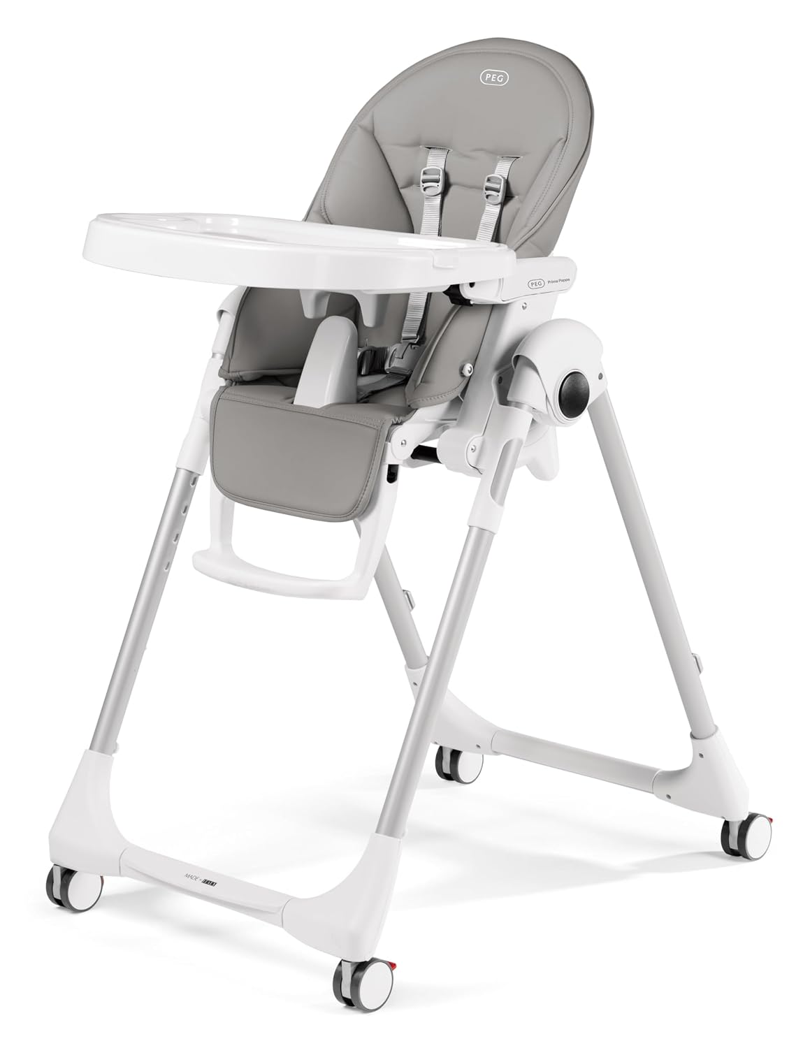 Peg Perego Prima Pappa Zero 3 - High Chair - for Children Newborn to 3 Years of Age - Made in Italy - Ice (Grey)