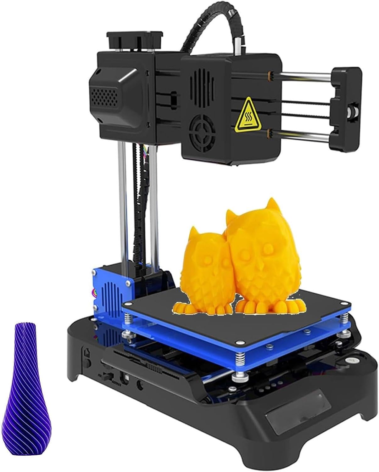 Mini 3D Printer for Kids, K7 Desktop 3D Printer, with Pla Filament Magnetic Removable Plate USB Cable Tf Card, 100x100x100mm for Kids Student Education,Black