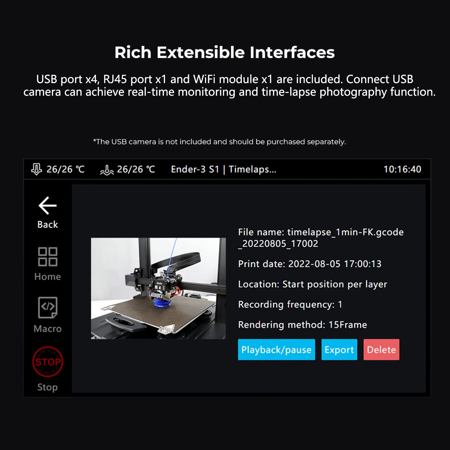 Creality Sonic Pad Klipper, 7 Inch Touch Screen 3D Printer Accessories Smart Pad Based on Klipper Firmware with Higher Printing Speed for Ender 3 V3 SE/Ender 3 Max Neo/Ender 3 V2/Ender 3 S1 3D Printer