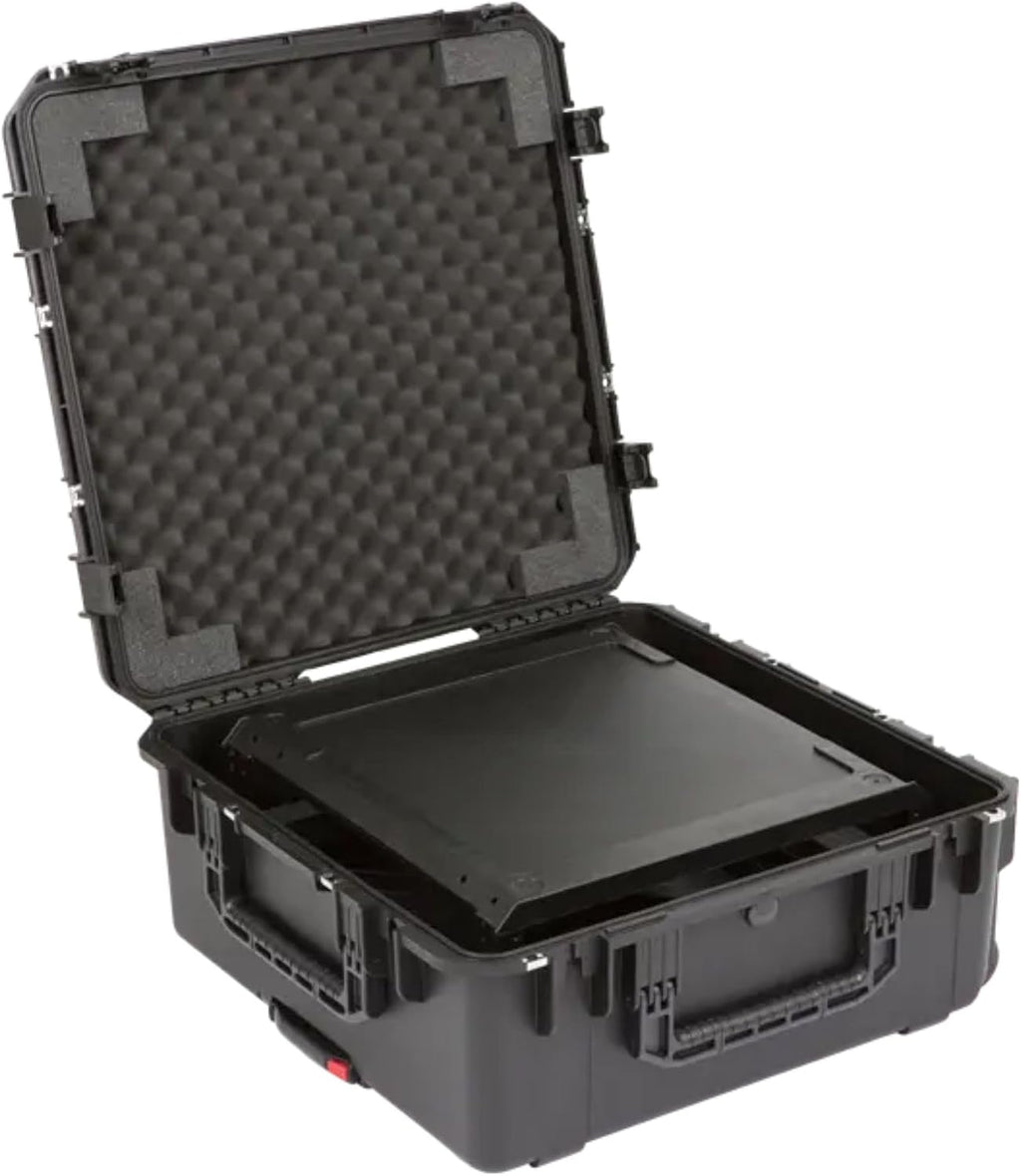 SKB iSeries 3U Fly Rack, Waterproof Polypropylene Hard Case with Durable Latches for Travel and Storage, Ideal for Musicians, 20 Inch, Black