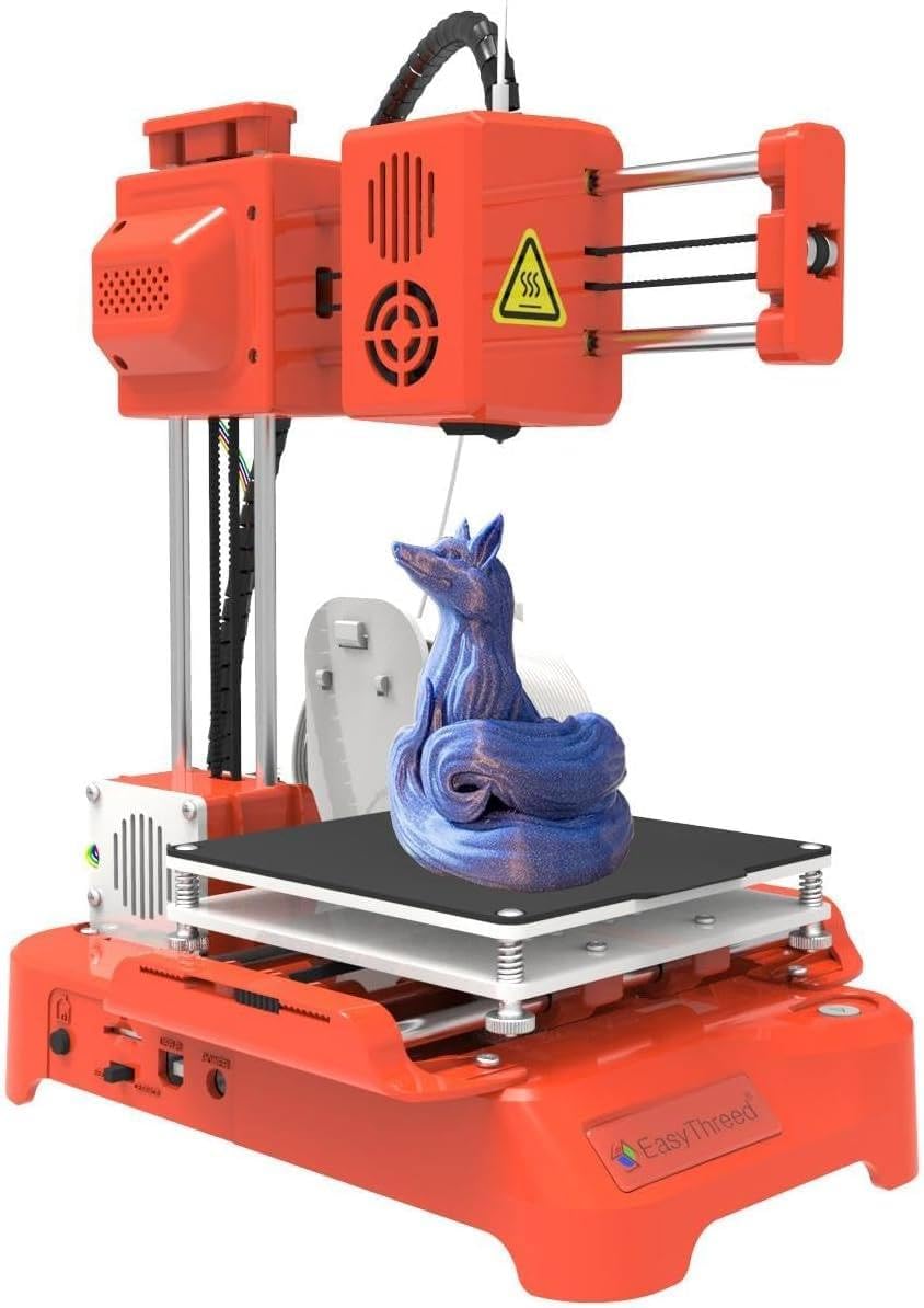 3D Printer, Mini Desktop Kit, 3D Printer with Pla Filament Removable Magnetic Plate USB Cable Tf Card Max Printing Speed 40mm/S, for Beginners Kids Teens