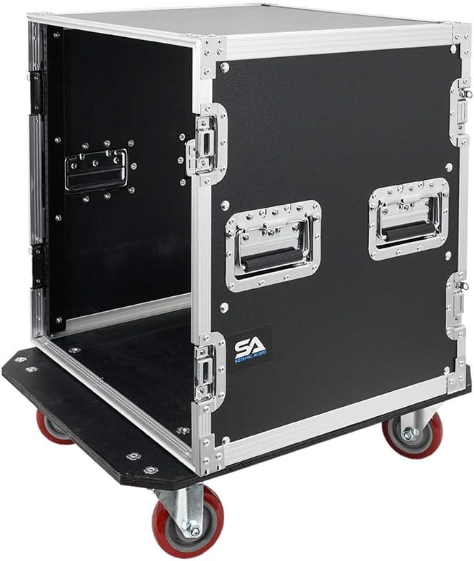 Seismic Audio - 12 Space Pro Audio DJ Road Rack Case with Casters - 12U Pro Tour Grade Rack