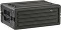 SKB 4U Shallow Roto Rack Case - Durable Polyethylene Gear Protector, Stackable, Waterproof with Twist Latches & Rubber Feet for Musicians, DJs, and A/V Equipment - Secure Transport & Storage Solution