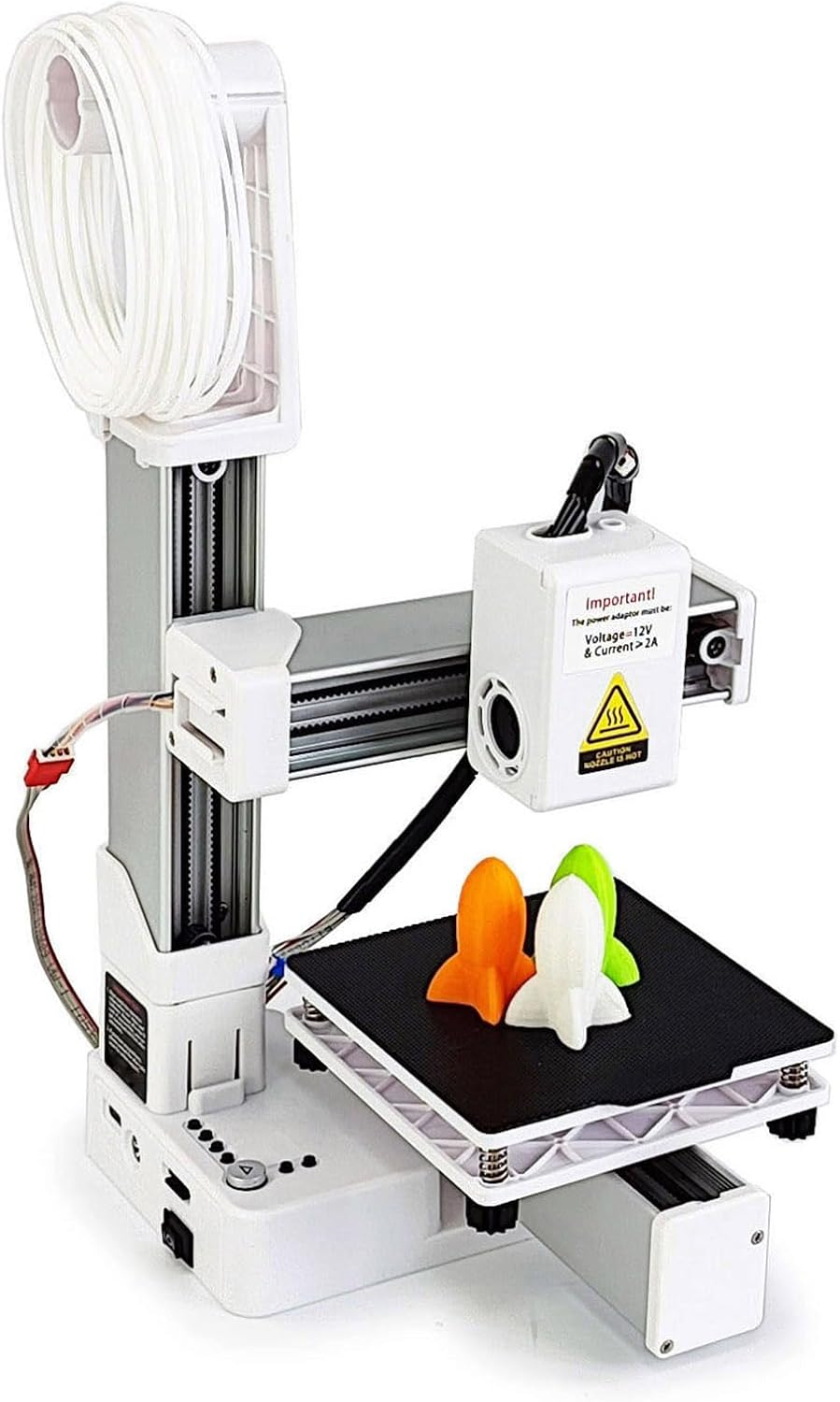 Cuifati Mini 3D Printer, 3D Printer for Kids and Beginners, 3D Printing Machine Support 1.75mm PLA and TPU Filaments, 4 x 4 x 4in Print Size, for 7/8/10 for OS X (White)
