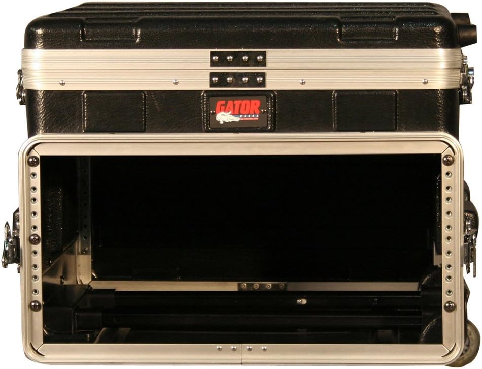 Gator Cases Soundcheck Series ATA-Style Console Rack with 4U Audio Rack and Laptop or Mixer Top Compartment (GRC-STUDIO4GO-W)