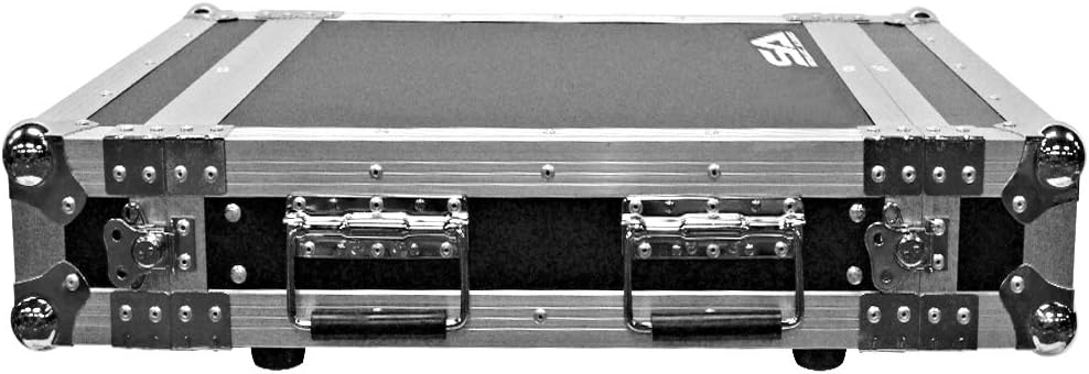 Seismic Audio - SATAC2U - Heavy Duty 2 Space ATA Rack Case - 2U Vertical PA DJ Amplifier Flight Case - Pro Audio DJ Rack
