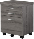 Monarch Specialties 3 Drawer File Cabinet - Filing Cabinet (Dark Taupe)