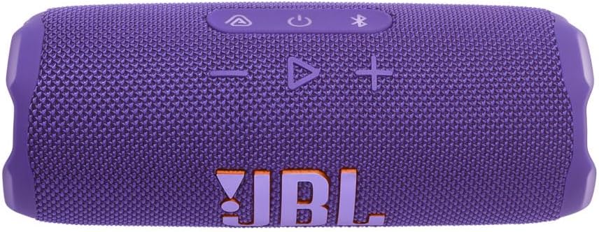 JBL FLIP 7 Waterproof Portable Speaker Bundle with gSport Carbon Fiber Case (Purple)