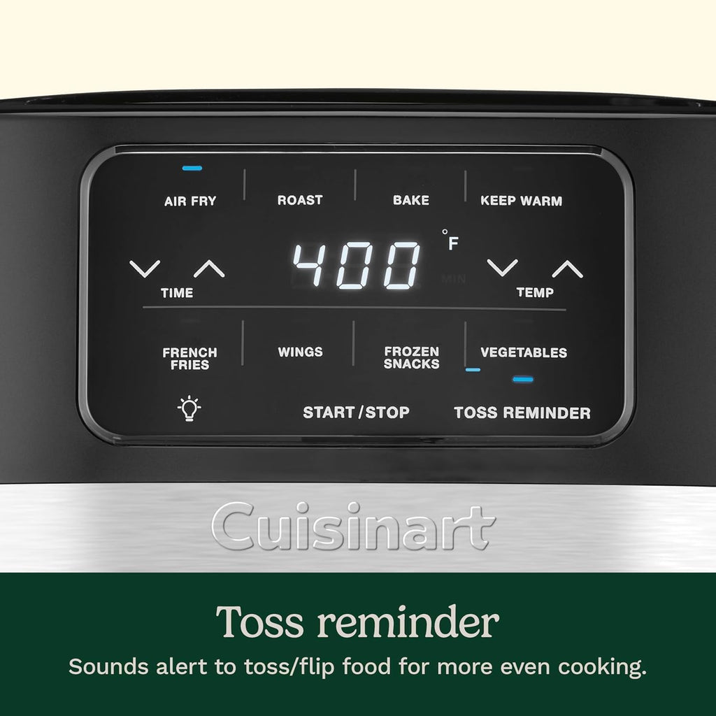 Cuisinart 4.5-Qt Basket Air Fryer, Interior light, Dishwasher-Safe Parts, 4 Presets, Roast, Bake, Broil, Air Fry & Keep Warm for Quick & Easy Meals (AIR-160C)