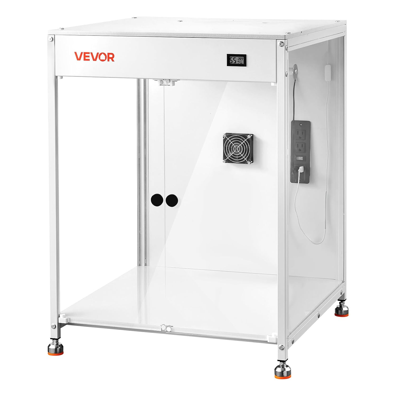 VEVOR 3D Printer Enclosure with Ventilation, Dustproof Waterproof Transparent Acrylic 3D Printer Tent, Constant Temperature Protective Case with LED, Compatible with Bambu Lab, Ender, Neptune, Kobra