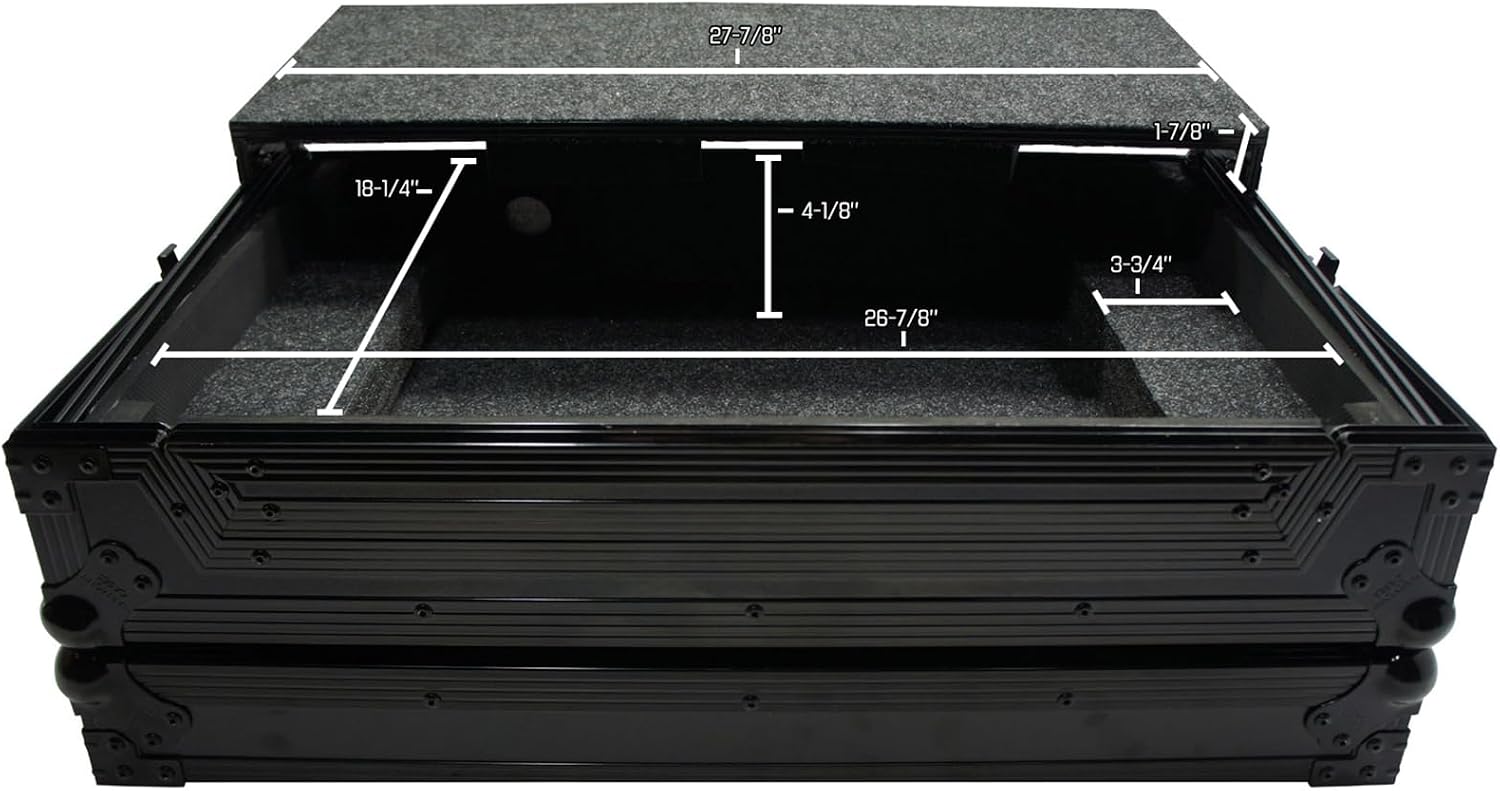 Harmony Audio HCDDJSXLTBK Flight Glide Laptop Stand DJ Custom Case Compatible with Pioneer DDJ-SX2