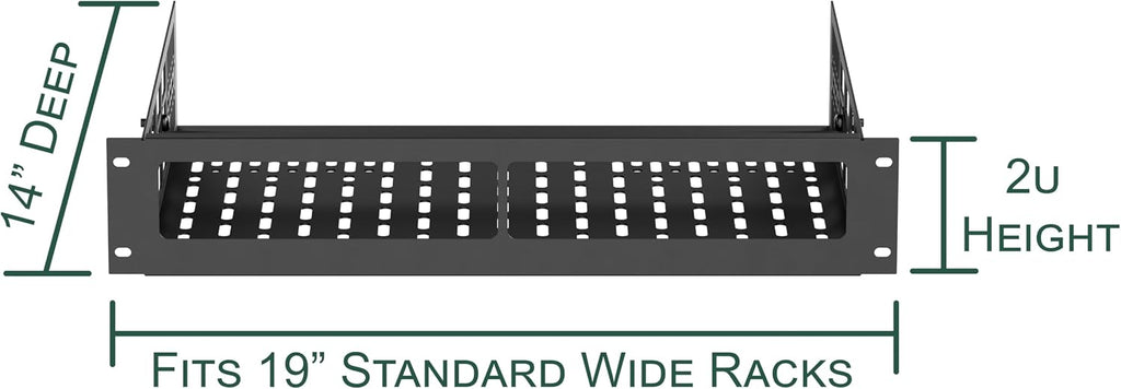 ynVISION.DESIGN Custom Rack Shelf Compatible with SONOS AMP | Rack Mountable (Pack of 2)