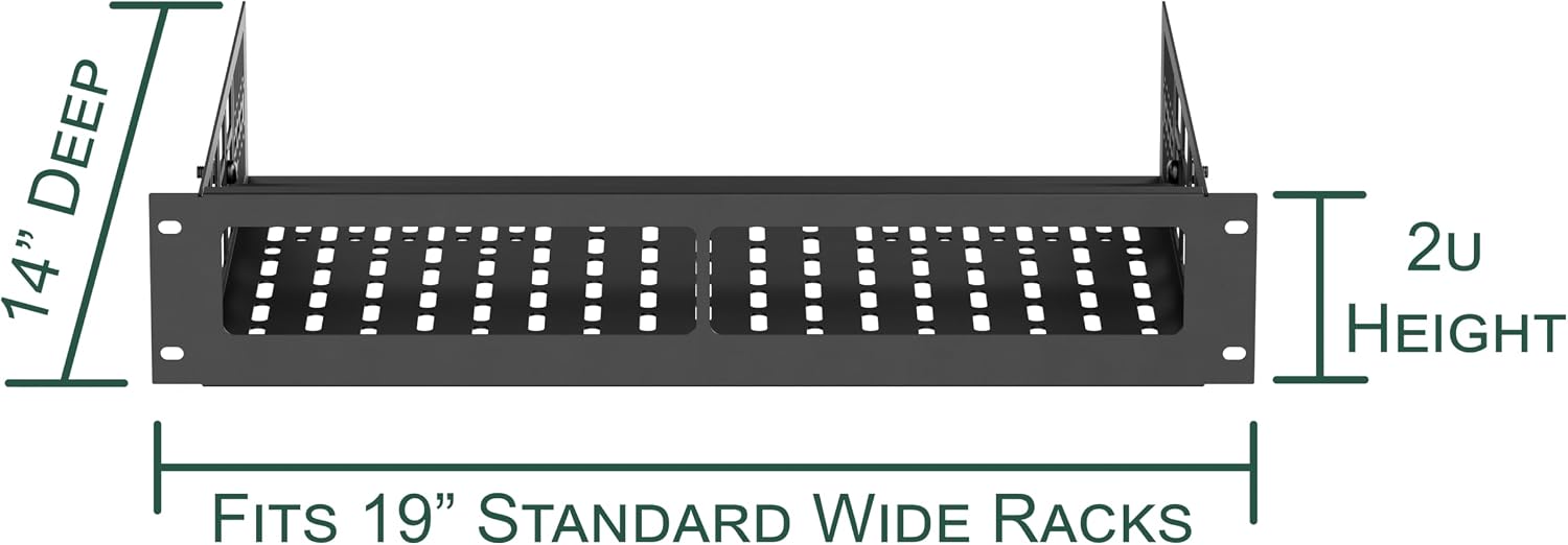 ynVISION.DESIGN Custom Rack Shelf Compatible with SONOS AMP | Rack Mountable (Pack of 2)