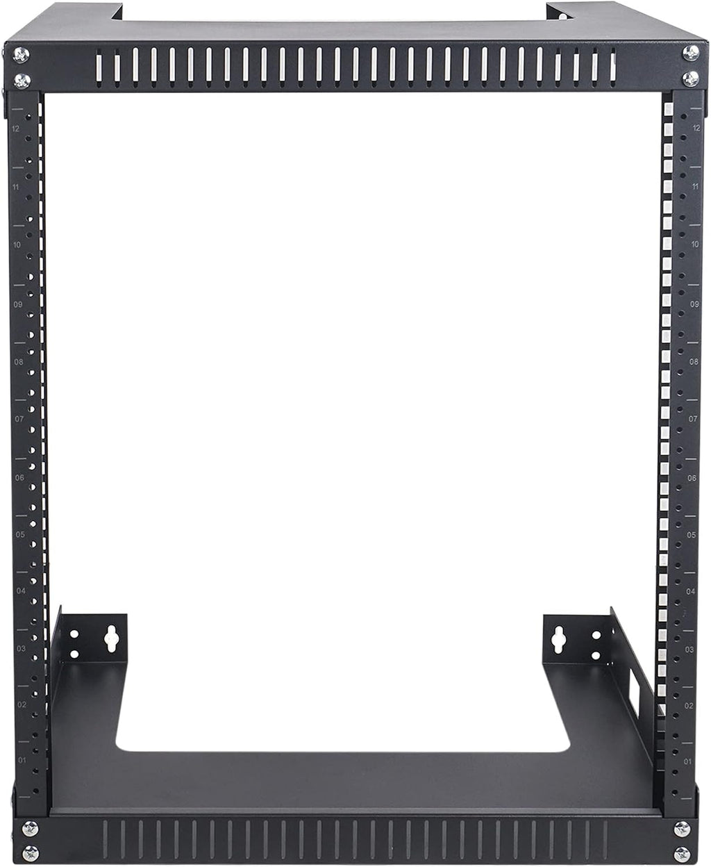 Sound Town 2-Post 12U Wall Mount Open Frame Rack, 16' Depth, for Servers, IT Equipment, Network Devices, AV, Patch Panels (ST2PWOR-12U)