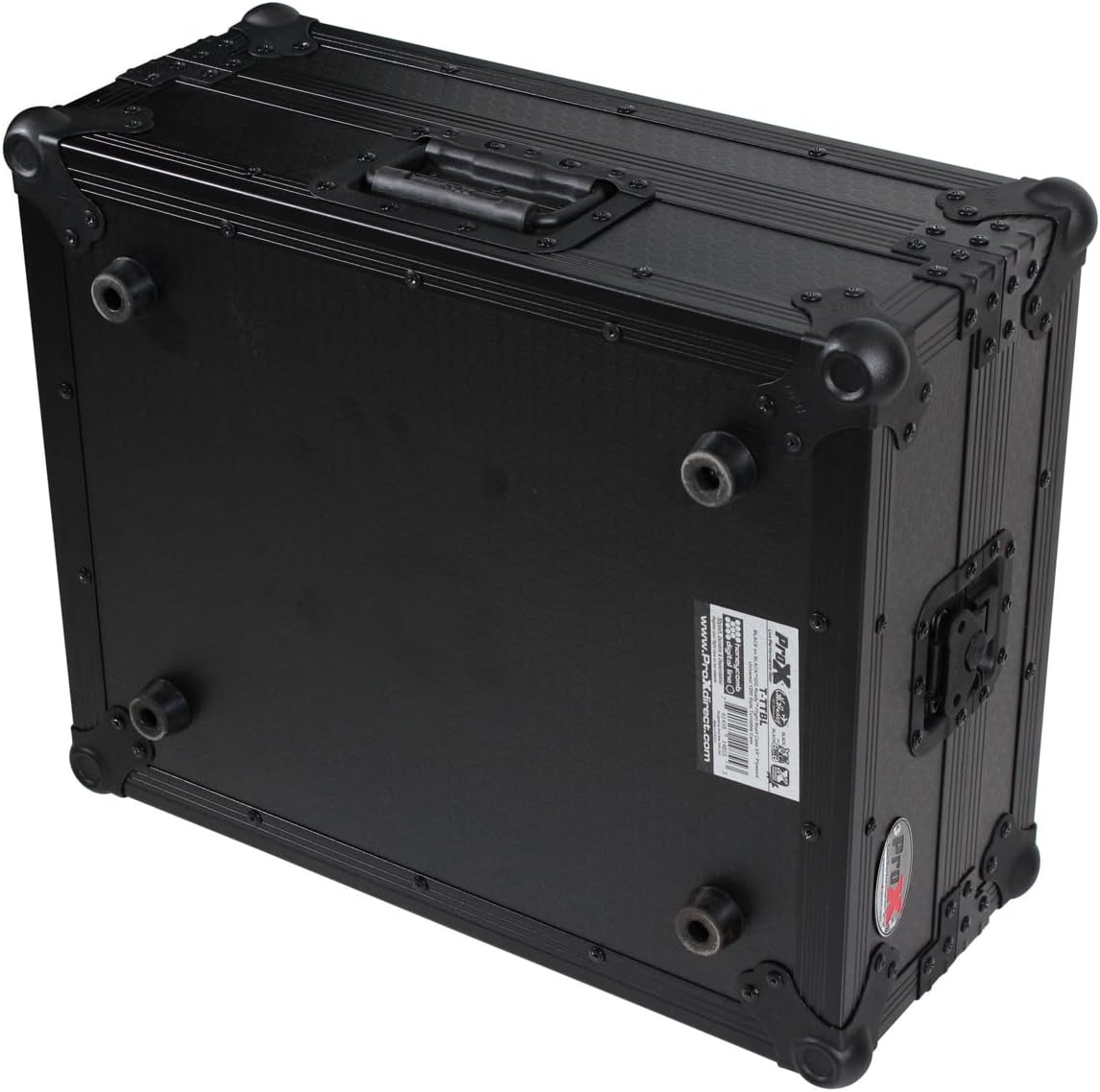 ProX T-TTBL Turntable Travel Case, Pro Audio Foam Kit, Universal Style, Black on Black