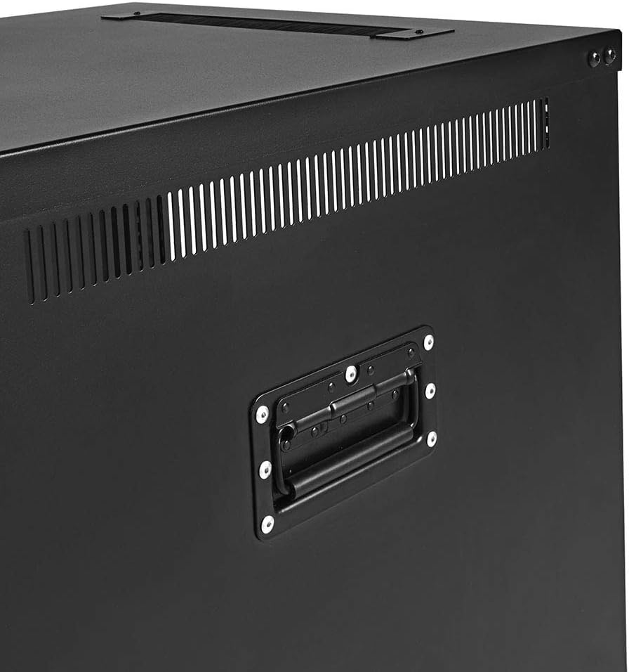 NavePoint 9U Portable Server Rack with Casters - 9U Network Rack Open Frame with Adjustable Rails, 132lbs Capacity - Up to 22.6' Deep 19-Inch Rack for IT Equipment, Telecom & A/V, Black