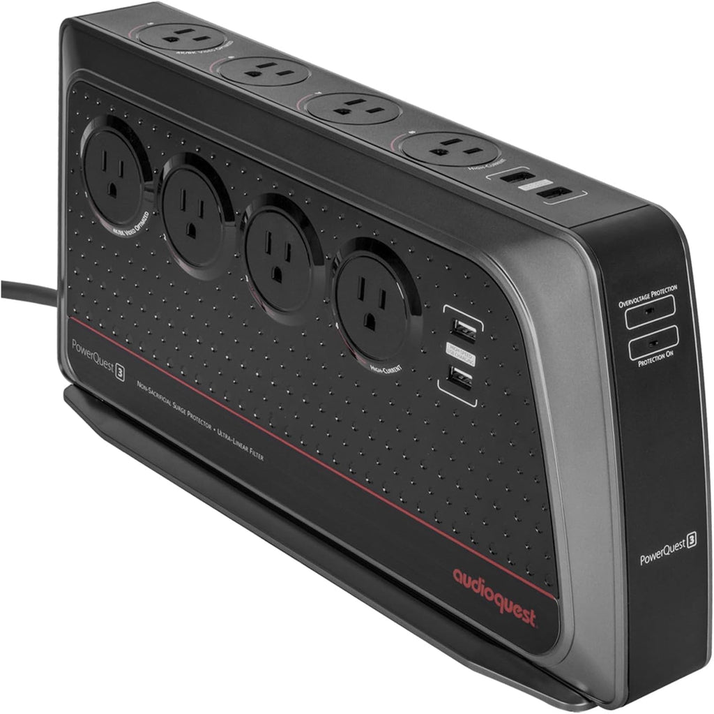 AudioQuest PowerQuest 3 8-Outlet Power Conditioner & Non-Sacrificial Surge Protector