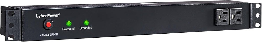 CyberPower RKBS15S2F10R Rackbar Surge Protector, 120V/15A, 12 Outlets, 15 Foot Power Cord, 1U Rackmount, UL Listed