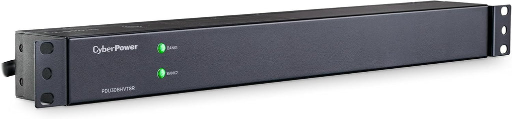 CyberPower PDU30BHVT8R Basic PDU, 208-230V/30A (Derated to 24A), 8 Outlets, 10ft Power Cord, 1U Rackmount