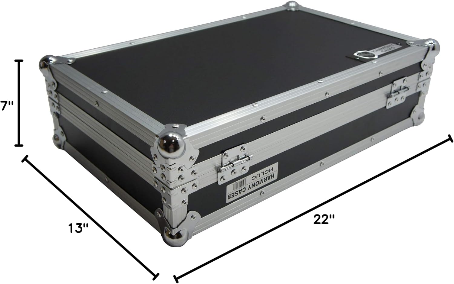 Harmony Audio HCLUC Flight 22' x 13' x 5-3/8' Pick & Pluck Foam Utility Locking Case