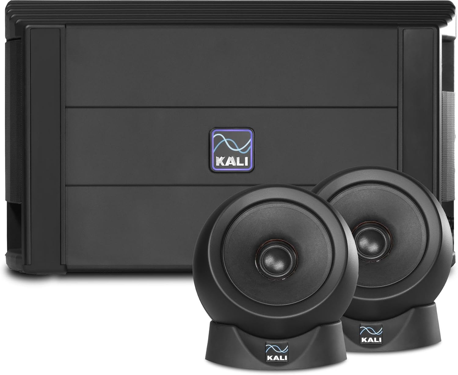KALI AUDIO in-UNF Ultra Nearfield 3-Way Studio Speakers - Professional Monitor Speakers for Audio Production, Mixing, Mastering - Boundary EQ, DSP-Powered DIP Switches - Recording Studio Equipment