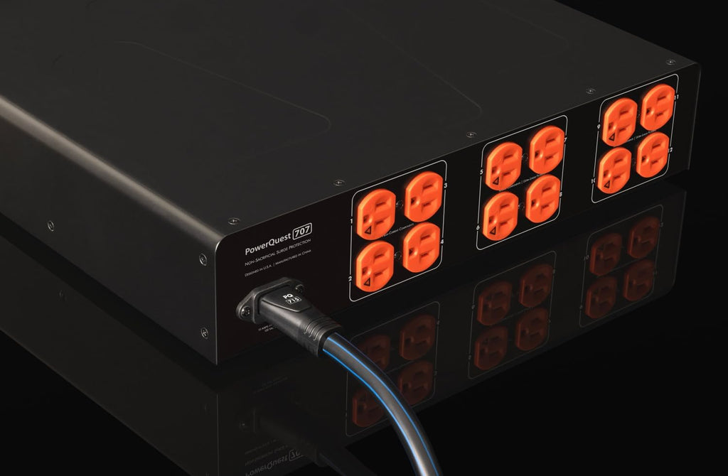 AudioQuest PQ707NA PowerQuest 707 12 Outlet Surge Protector with an AudioQuest NRGY3US01 1.0M Low-Noise AC Power Cable (2023)