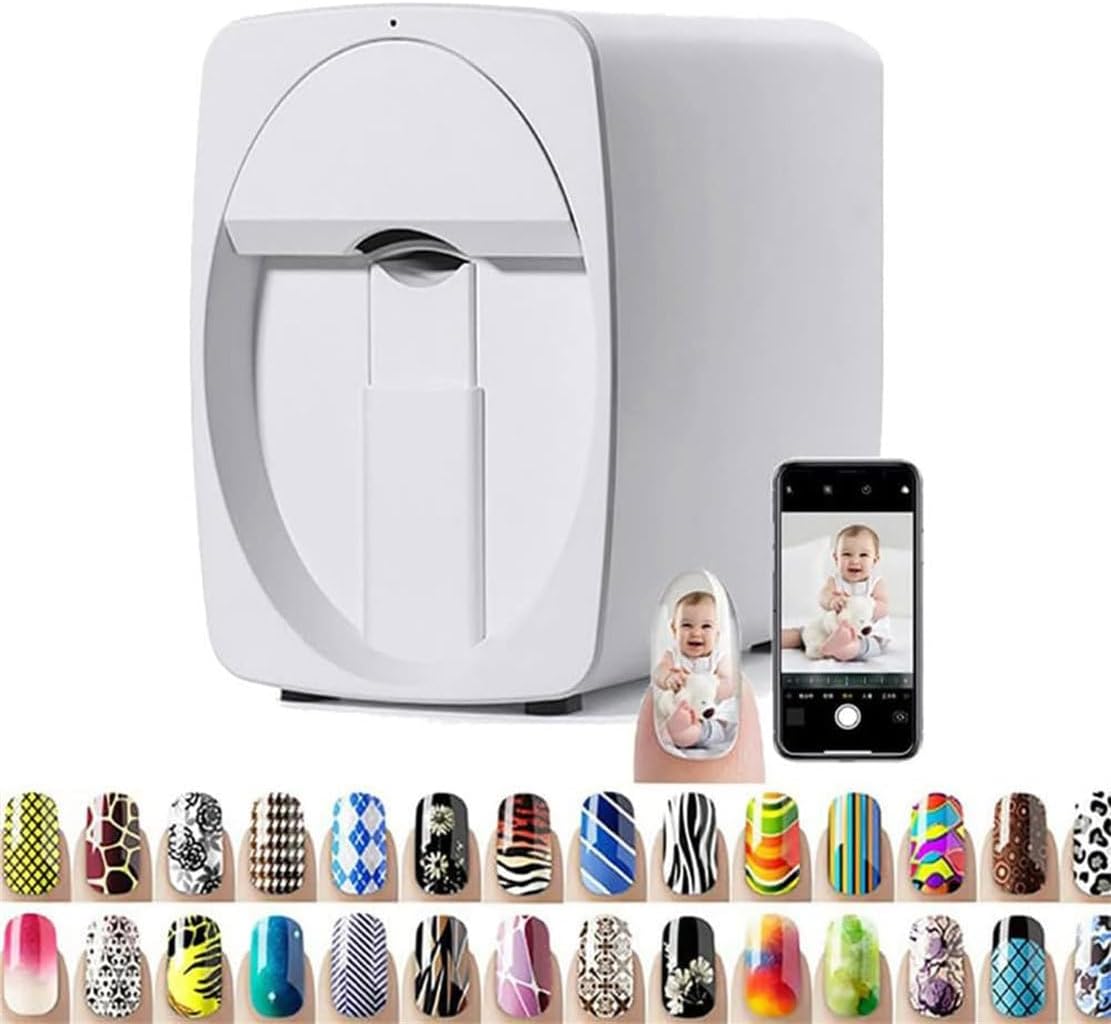 Intelligent 3D Nail Painting Machine Portable Digital Mobile Art Printer Support WiFi/DIY Professional Equipment for Beauty & Personal Care Girls' Home Nails