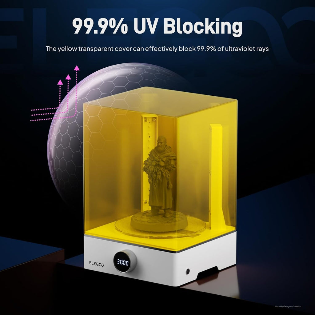 ELEGOO Mercury X Bundle, Wash and Cure Machine for Large Resin 3D Printed Models, Compatible with Saturn, Mars MSLA 3D Printers