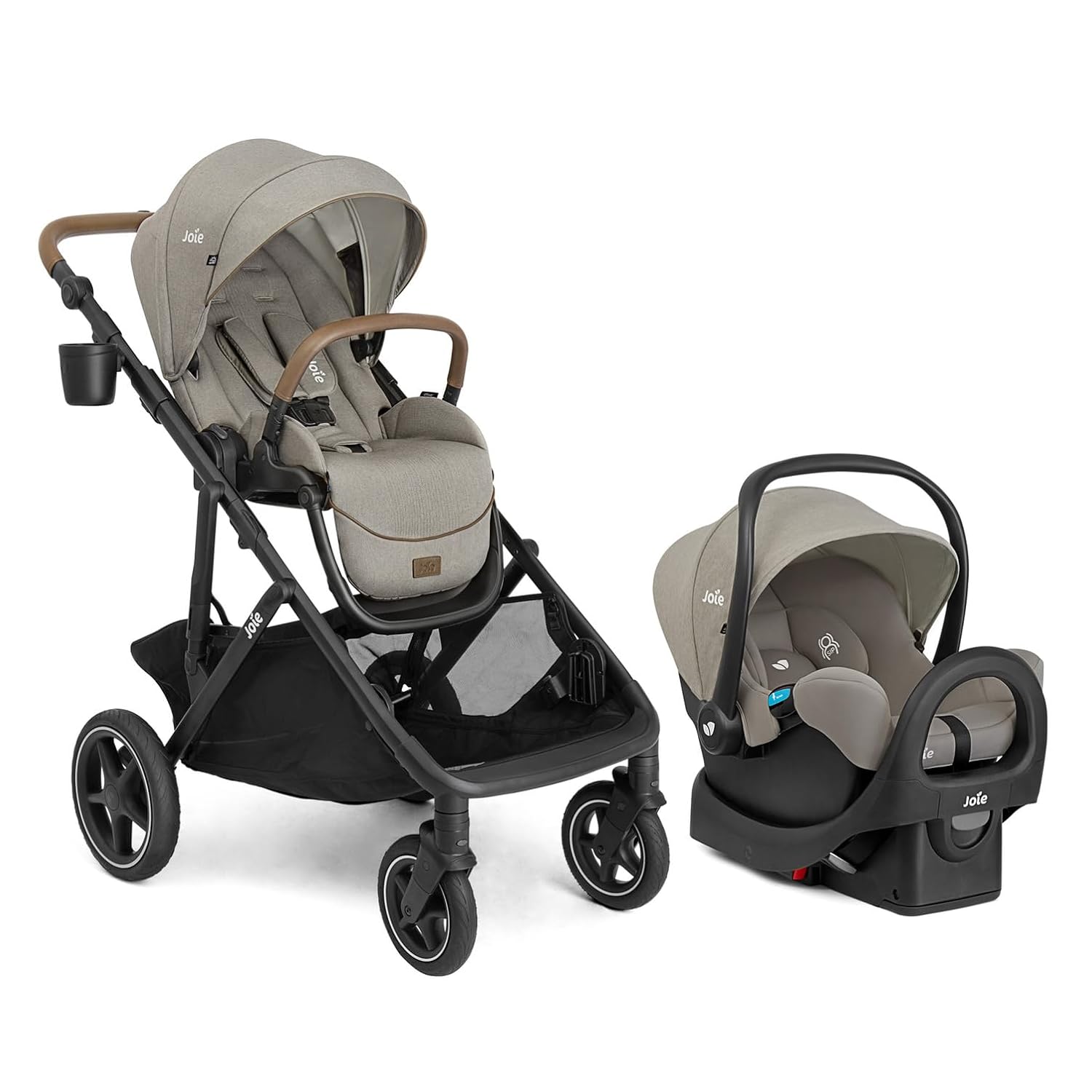 Chive and Rue - All-in-One Convertible Single-to-Double Modular Stroller with 20+ Customizable Modes & All-Terrain Wheels, and Lightweight Infant Car Seat Travel System (Dove)