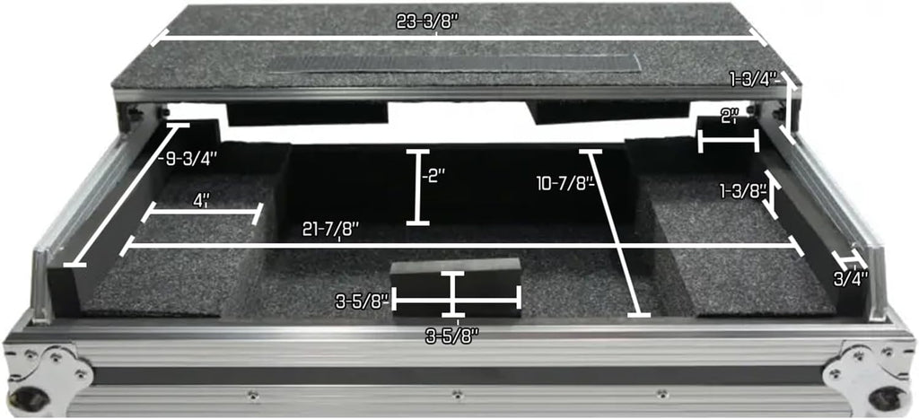 Harmony Audio HCMIXTRACKPRO3LT Flight Glide Laptop Stand DJ Case Compatible with Mixtrack Platinum